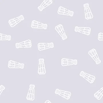 Salt in salt shaker line vector seamless pattern Stock Illustration