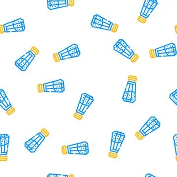 Salt in salt shaker vector seamless pattern Stock Illustration