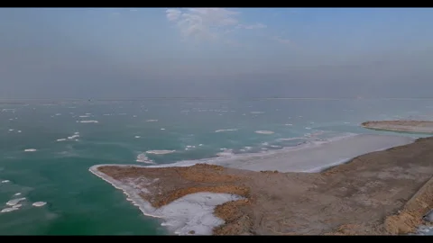 Salt Sea Drone Stock Footage 270180429