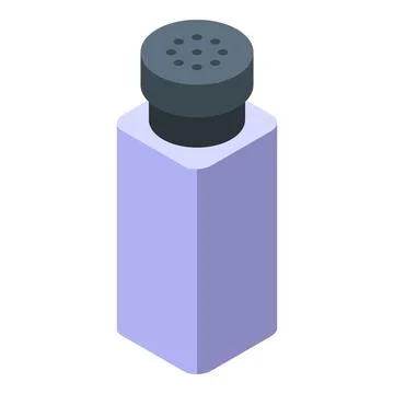 Salt shaker adding flavor with isometric design Stockillustratie