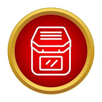Salt shaker container with red circle background Stock Illustration