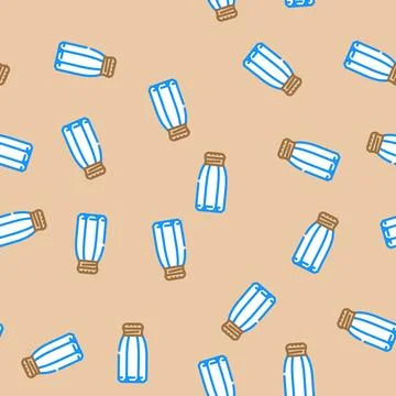 Salt shaker glass package vector seamless pattern Stock Illustration