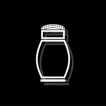 Salt Shaker icon flat Stock Illustration