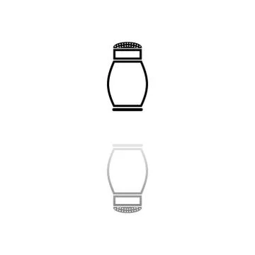 Salt Shaker icon flat Stock Illustration