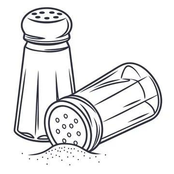 Salt Shaker Icon Outline Vector - Kitchen Tool White Background Stock Illustration