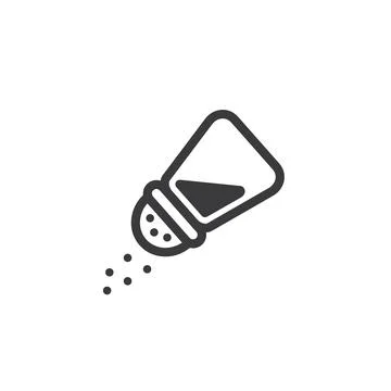 Salt shaker turned upside down Stock Illustration