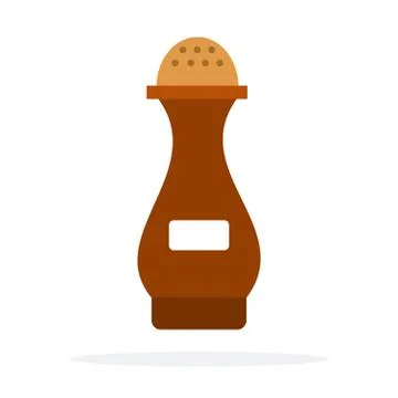 Salt shaker vector flat material design isolated object on white background. Stock Illustration
