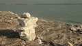 Salt on the shore of Dead Sea in Jordan HD Footage