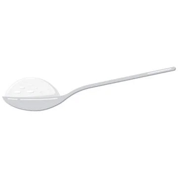 Salt in spoon vector illustration isolated on white background. Stock Illustration