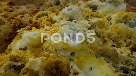 Salt structure close-up inside Dallol volcanic crater in Danakil depression,  Stock Photos