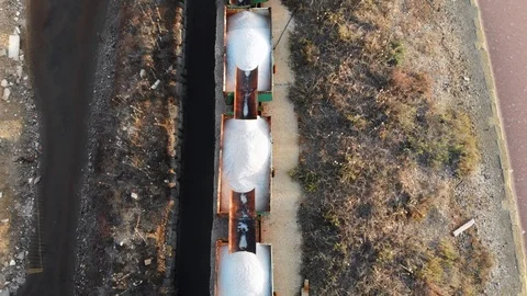 Salt transport train Stock Footage 100464354