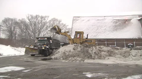 Salt truck loading Stock Footage 46719024