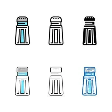 Salt types bottle color icon vector Stock Illustration