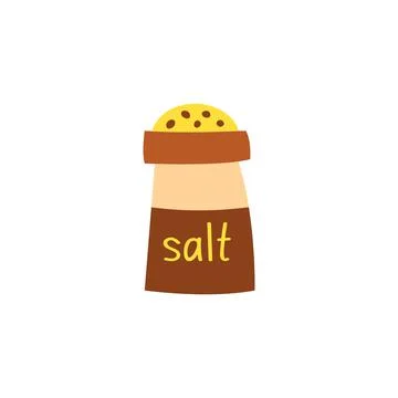 Salt vector icon, flat design on white background Stock Illustration
