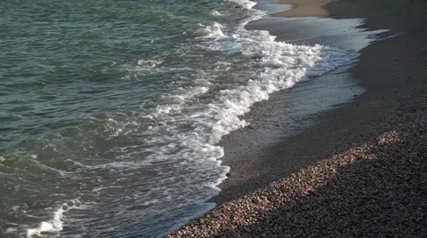 Salt water finds on sand Video stock 36675963