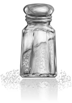 Salt on white Stock Illustration