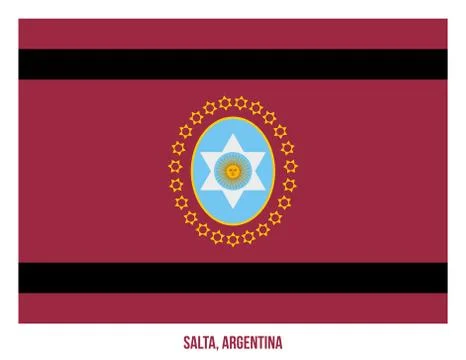 Salta Flag Vector Illustration on White Background. Flag of Argentina Provinces Stock Illustration