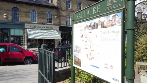 Saltaire Sign Stock Footage 155278958