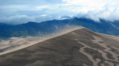 Saltation off of sand dune Video stock 53755702