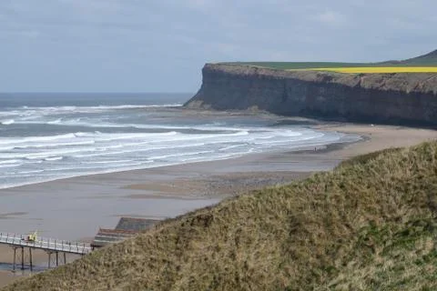 Saltburn cliffs Stock-Fotos