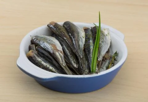 Salted anchovy Stock Photos