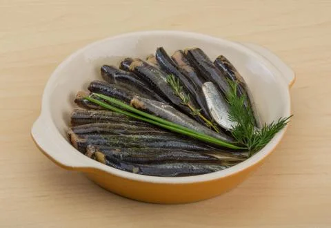 Salted anchovy Stock Photos