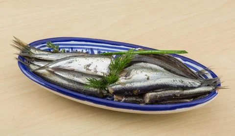 Salted anchovy Stock Photos