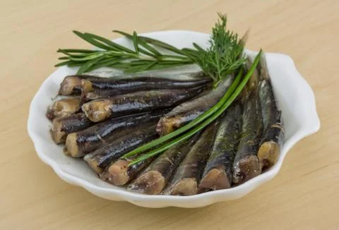 Salted anchovy Stock Photos