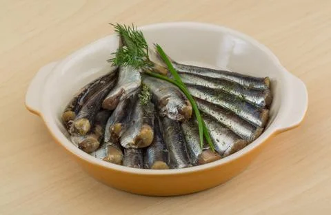 Salted anchovy Stock Photos