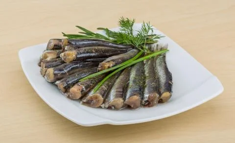 Salted anchovy Stock Photos