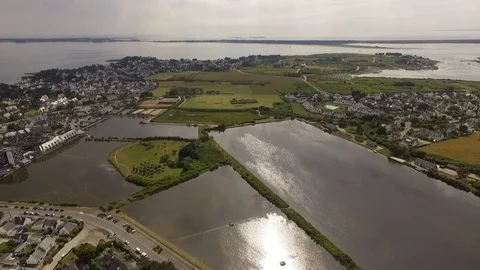 Salted bay Carnac Stock Footage 70676829