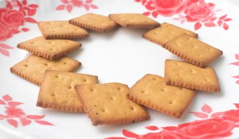 Salted Biscuits. Snacks that are much salted and such sweetness made with C.. Foto stock