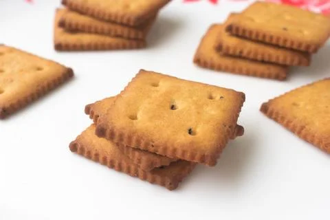 Salted Biscuits. Snacks that are much salted and such sweetness made with C.. Stock Photos
