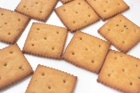 Salted Biscuits. Snacks that are much salted and such sweetness made with C.. Stock Photos