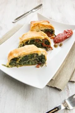 Salted cake slice Stock Photos