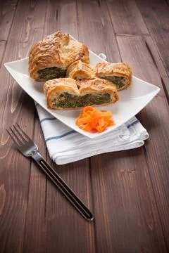 Salted cake slice Stock Photos