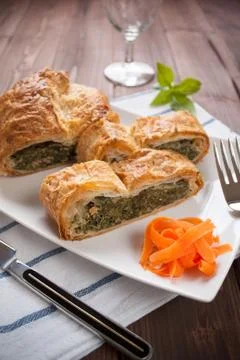 Salted cake slice Stock Photos