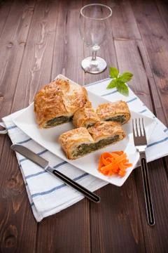 Salted cake slice Stock Photos