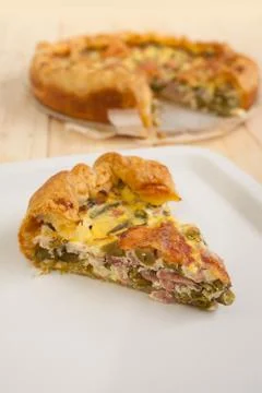 Salted cake slice Stock Photos