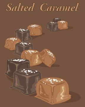 Salted caramel candy Illustrazione stock