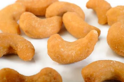 Salted cashew nuts Stock Photos