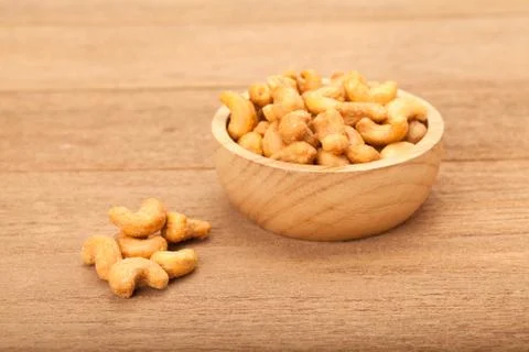 Salted cashew nuts Stock Photos