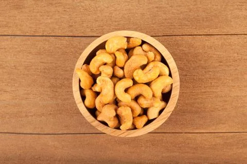 Salted cashew nuts Stock Photos