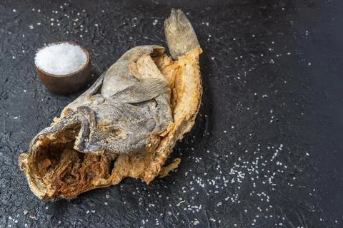 Salted cod is an ingredient used in recipes during Easter to avoid eating r.. Foto stock