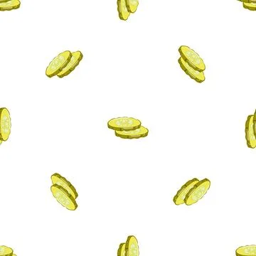 Salted cucumber pattern seamless vector Stock Illustration