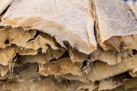 Salted dried fish. Stock Photos