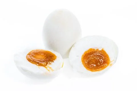 Salted duck egg isolated Stock Photos
