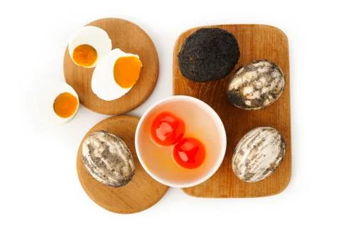 Salted duck egg Stock Photos
