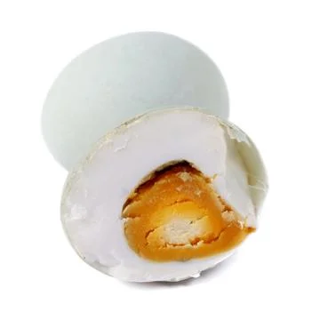 Salted egg isolated on a white background Stock Photos