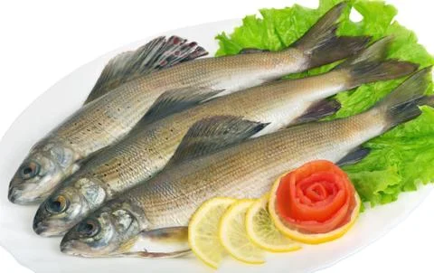 Salted fish - grayling Stock Photos